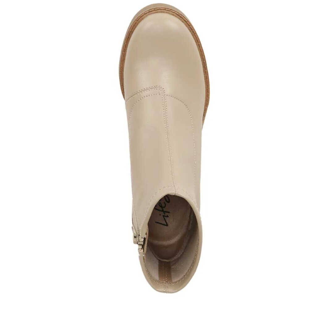 NWT LifeStride Remix Booties Color:Beige Faux Leather - Picture 4 of 8